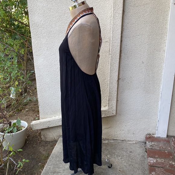 ASOS gorgeous black midi sheer dress with a beautiful trim, great neck line - Picture 6 of 15